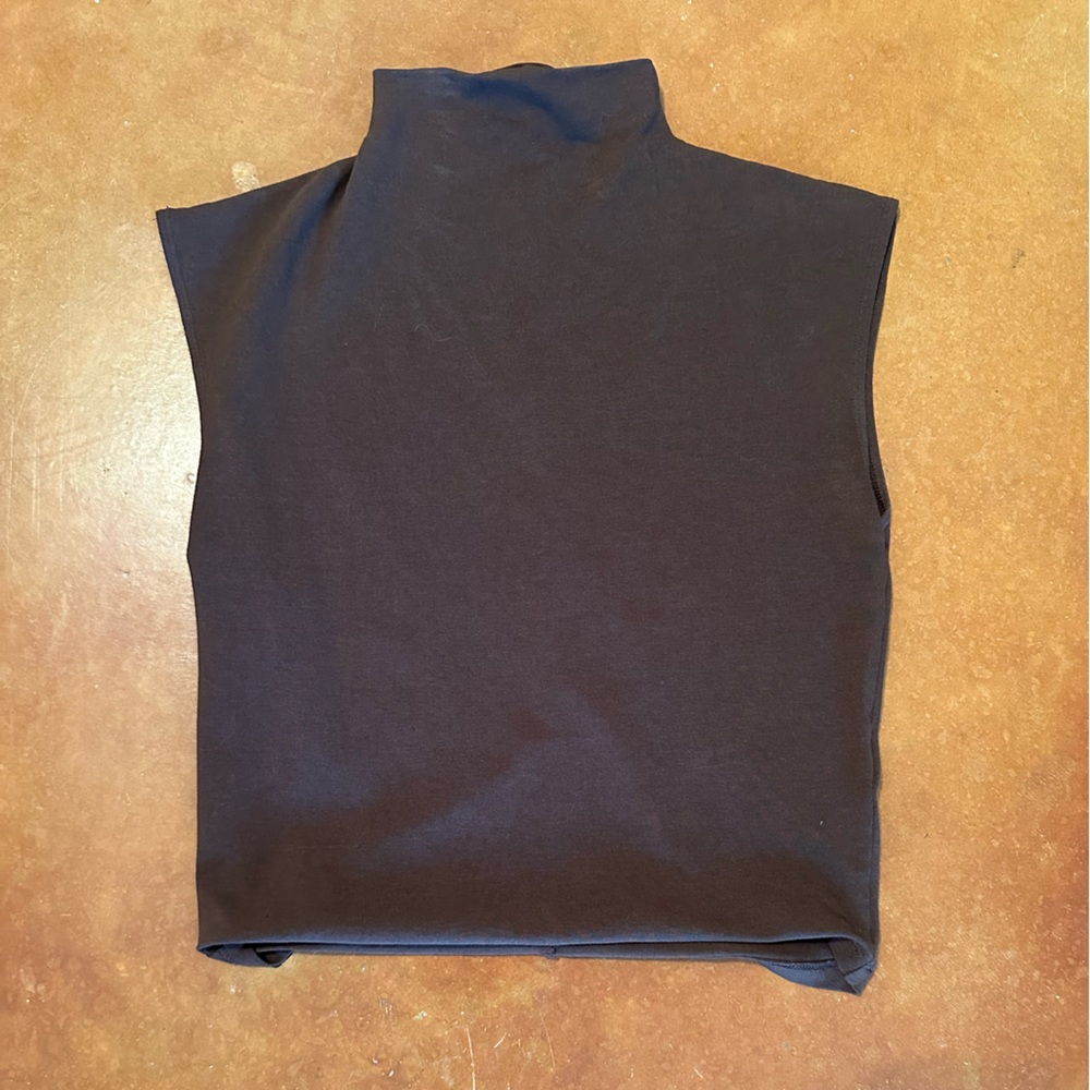 Madewell Brown Dressy Turtle Neck Tank Top. Never worn. Size Medium